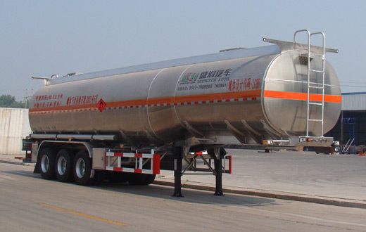 盛润牌10.9米34.1吨3轴铝合金易燃液体罐式运输半挂车(SKW9408GRYL)
