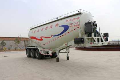 承威牌10米33.9吨3轴中密度粉粒物料运输半挂车(GCW9404GFL)
