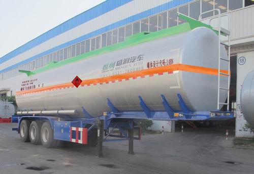 盛润牌11.4米32.2吨3轴易燃液体罐式运输半挂车(SKW9400GRYT1)