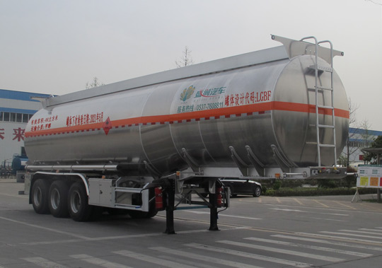 盛润牌SKW9400GRYL铝合金易燃液体罐式运输半挂车图片