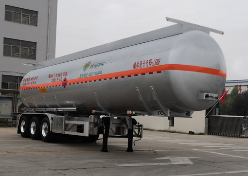盛润牌12米33.9吨3轴铝合金易燃液体罐式运输半挂车(SKW9400GRYL1)