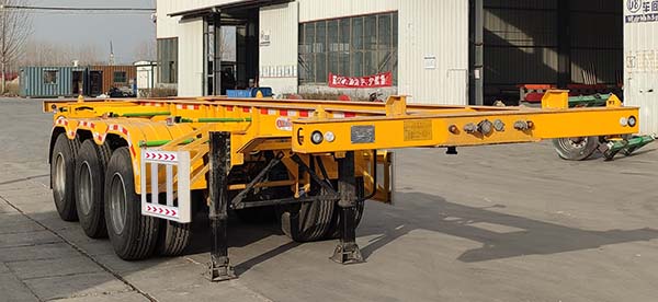 梁昇牌9米35.5吨3轴集装箱运输半挂车(SHS9400TJZ20)