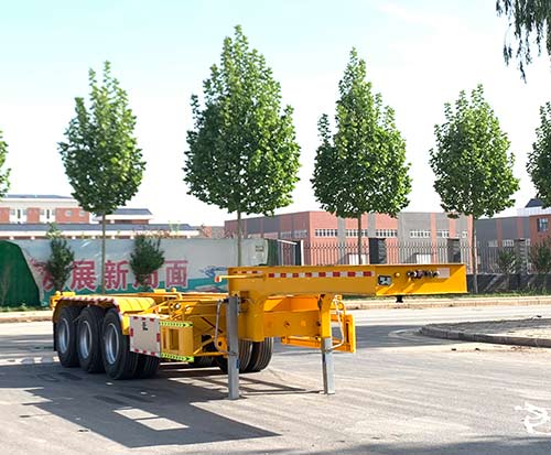 千动力牌10米35.2吨3轴集装箱运输半挂车(SJP9400TJZE)