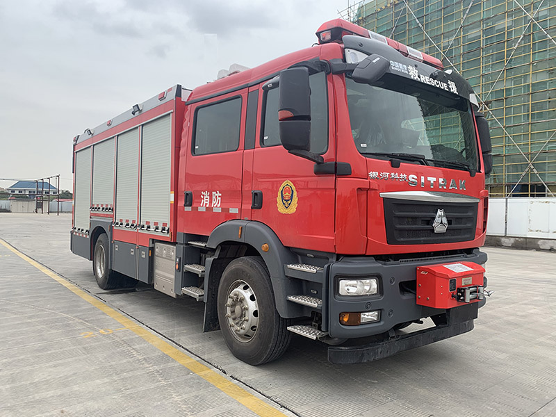 银河牌BX5180GXFAP60/SK6压缩空气泡沫消防车公告图片