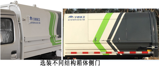 宇通牌YTZ5030ZXLD0BEV纯电动厢式垃圾车公告图片