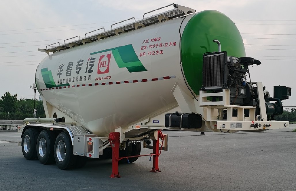 华鲁业兴牌9.4米33.8吨3轴中密度粉粒物料运输半挂车(HYX9400GFL38)