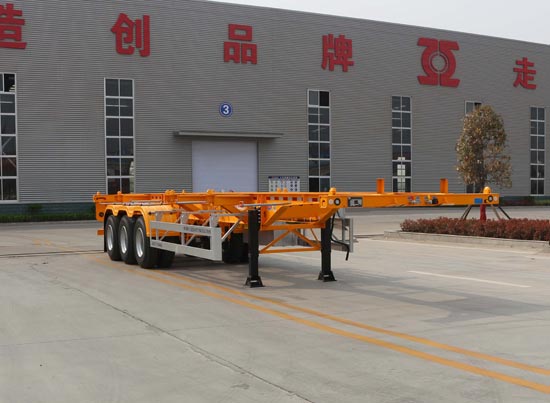 通亚达牌13米31吨3轴框架式集装箱运输半挂车(CTY9372TJZG)