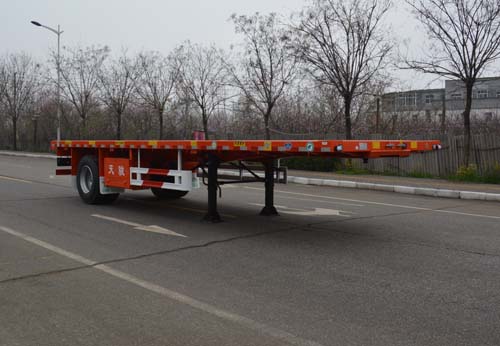 天骏德锦牌8.6米15.5吨1轴平板运输半挂车(TJV9180TPBH)
