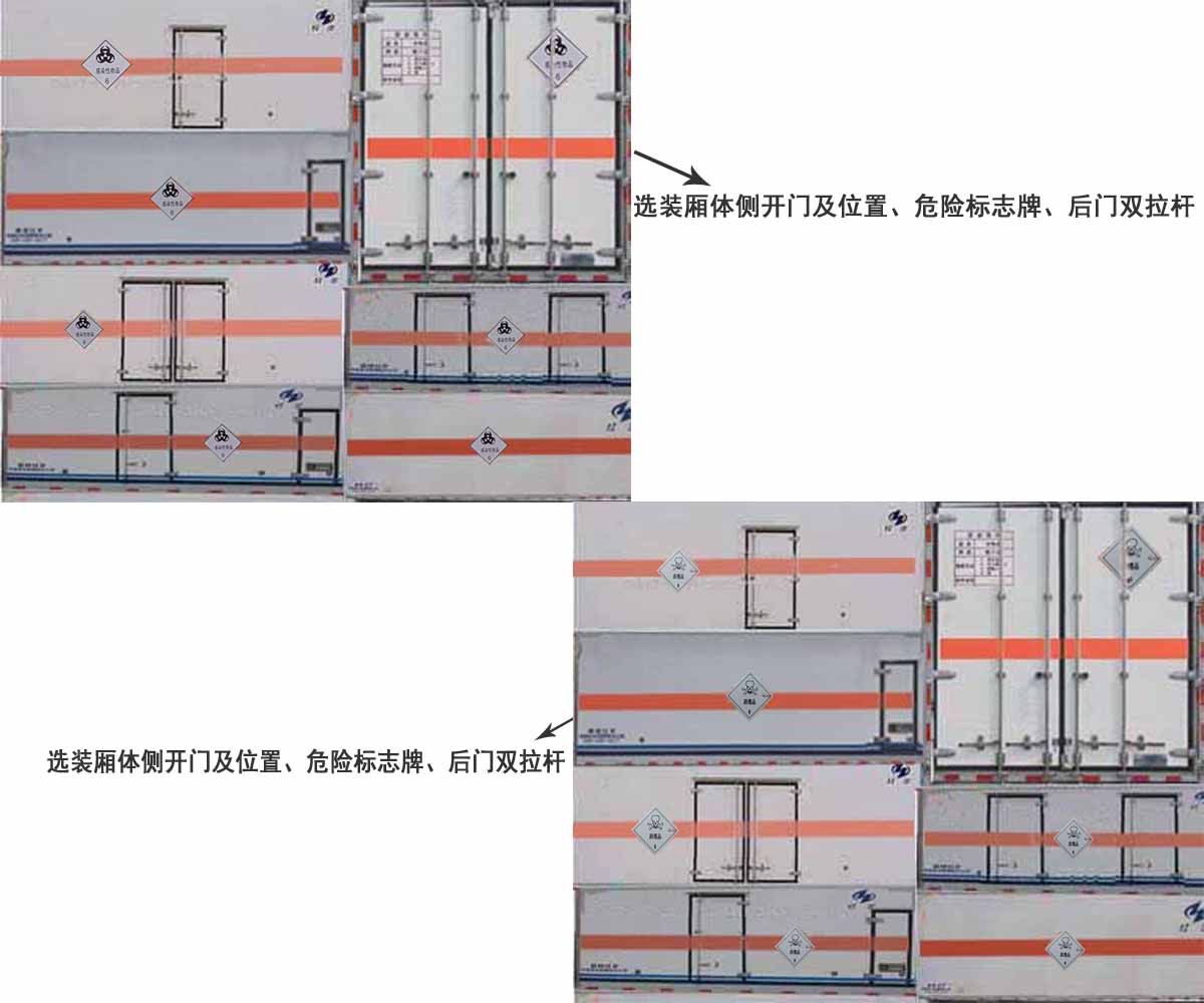 紅宇牌HYJ5180XDG-DF毒性和感染性物品廂式運輸車公告圖片