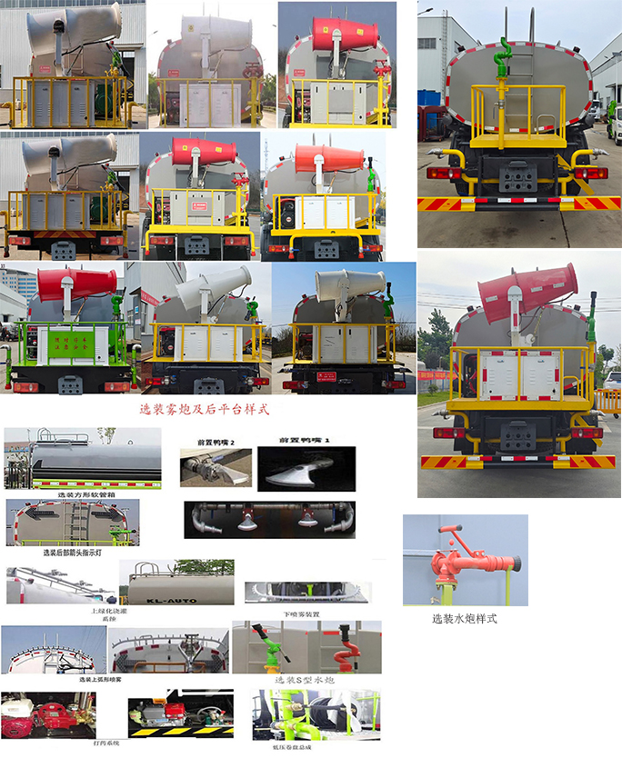 凱力風(fēng)牌KLF5250GPSE6綠化噴灑車公告圖片