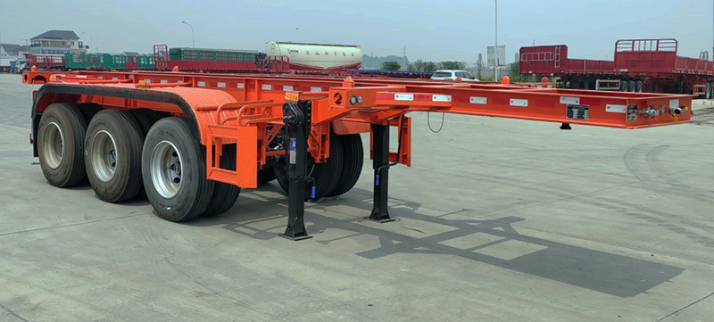 路华富牌8米35.3吨3轴集装箱运输半挂车(LHF9403TJZ)