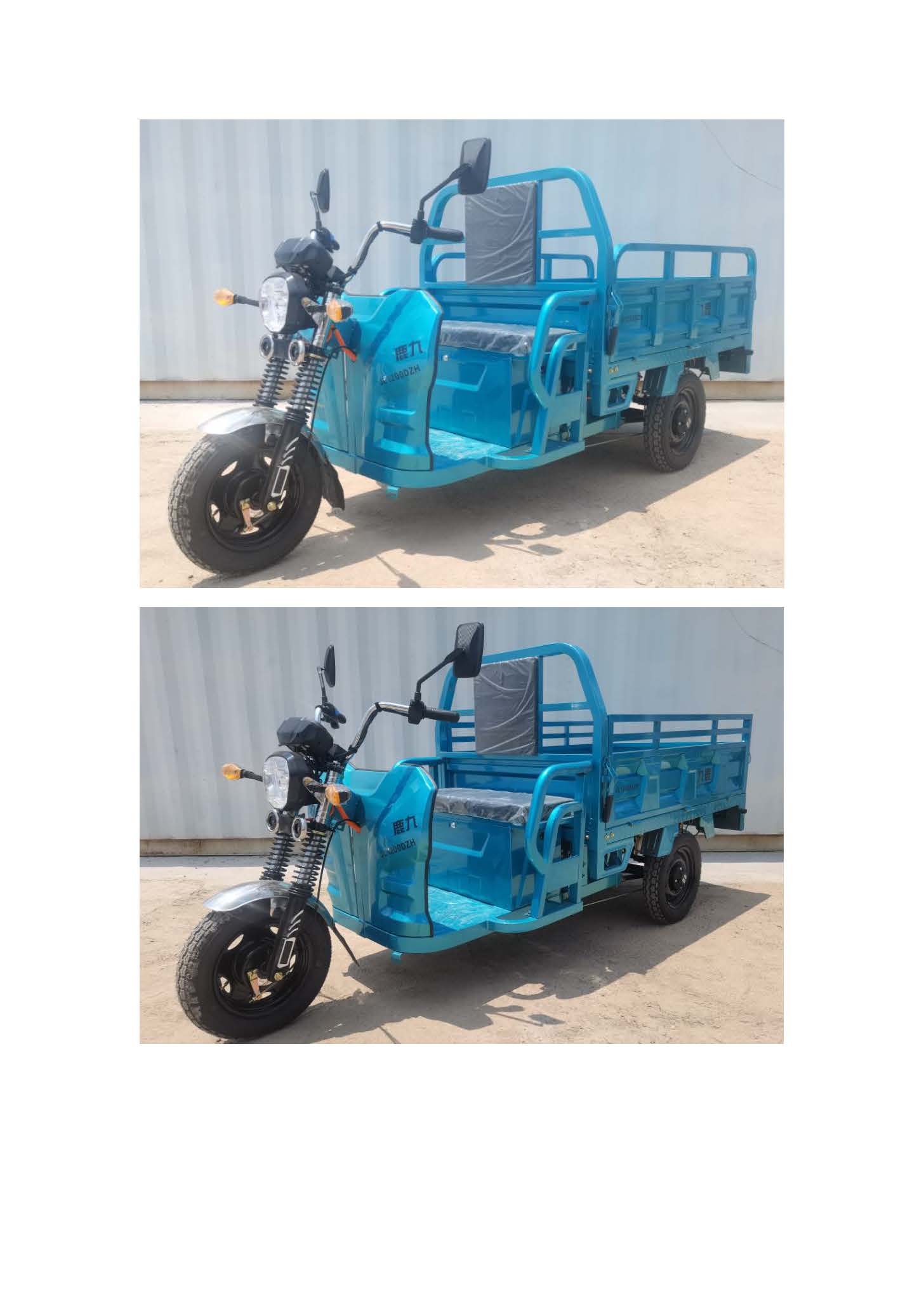 九鹿牌JL1200DZH电动正三轮摩托车公告图片