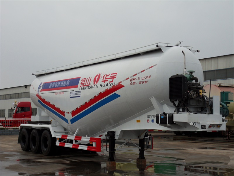 华宇达牌13米28.1吨3轴粉粒物料运输半挂车(LHY9409GFL)