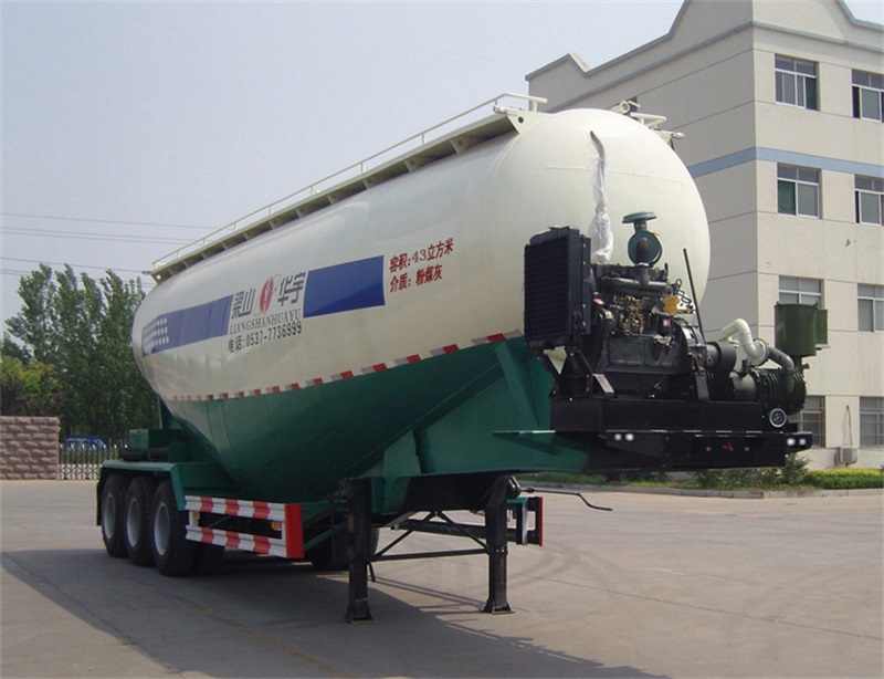 华宇达牌11.4米30.9吨3轴中密度粉粒物料运输半挂车(LHY9403GFLA)