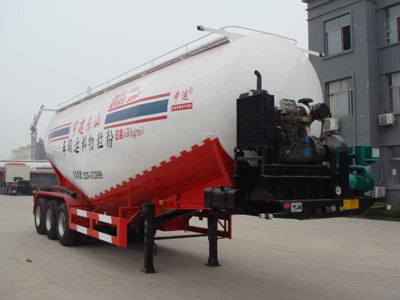 中运牌11.1米31.5吨3轴低密度粉粒物料运输半挂车(YFZ9404GFLZY)