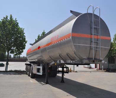 旗林牌11.5米33.5吨3轴铝合金易燃液体罐式运输半挂车(QLG9404GRYB)
