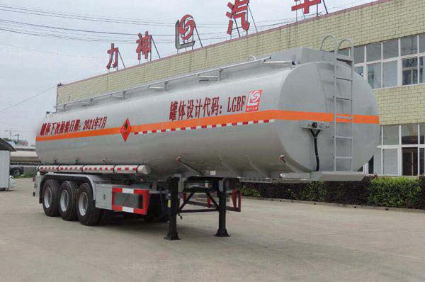 醒狮牌11.5米31.3吨3轴易燃液体罐式运输半挂车(SLS9407GRY)