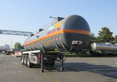 通华牌10.2米33.7吨3轴腐蚀性物品罐式运输半挂车(THT9400GFWB)