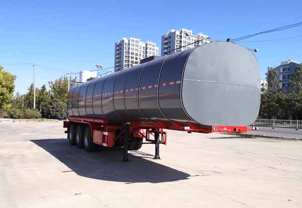 华昌牌10.7米32吨3轴润滑油罐式运输半挂车(QDJ9403GRH)