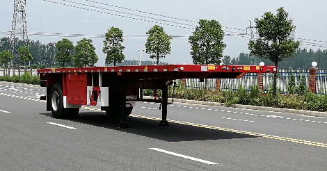 广大鸿远牌8.6米15.5吨1轴平板运输半挂车(GHY9180TPB)