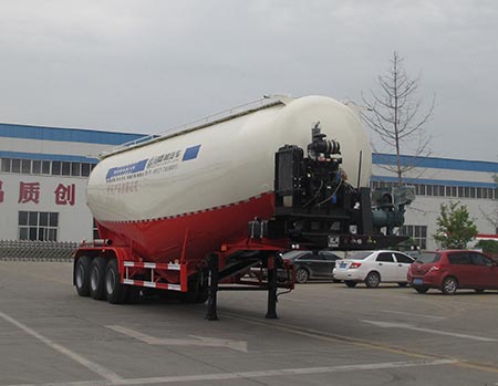 盛润牌11.8米29.4吨3轴低密度粉粒物料运输半挂车(SKW9401GFLD)