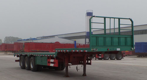 豪骏昌牌13米34.2吨3轴平板运输半挂车(RHJ9400TPBE)