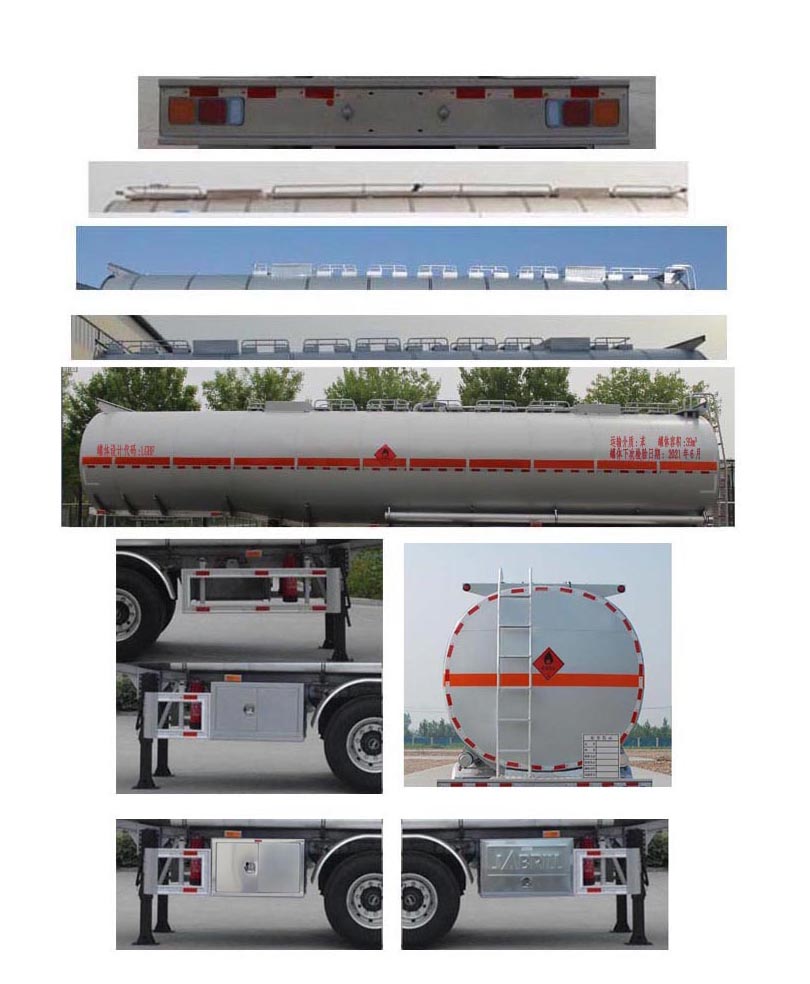金玺牌WPH9400GRYL铝合金易燃液体罐式运输半挂车公告图片
