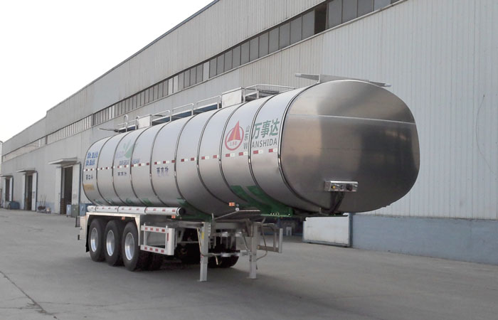 万事达牌10.8米34吨3轴铝合金食用油运输半挂车(SDW9404GSY)