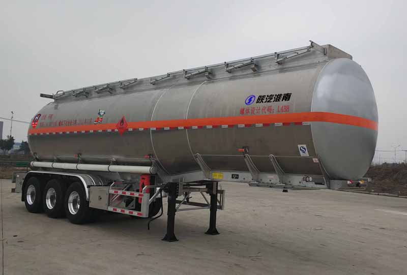 陕汽牌11.8米34吨3轴铝合金易燃液体罐式运输半挂车(SHN9400GRYP445)