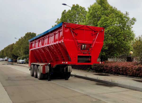 龙星汇牌9.5米32.3吨3轴散装粮食运输半挂车(HLV9400ZLS)