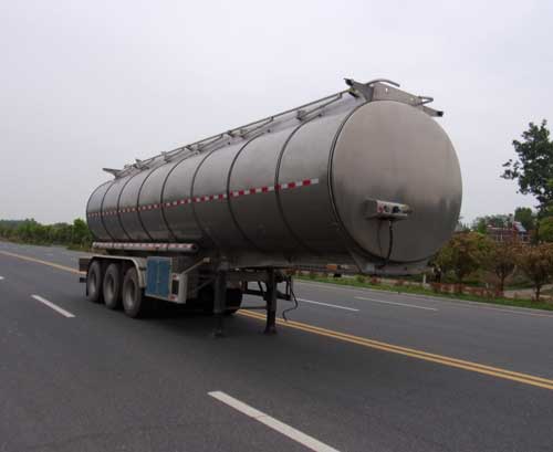 龙星汇牌11.1米32.4吨3轴铝合金食用油运输半挂车(HLV9400GSY)