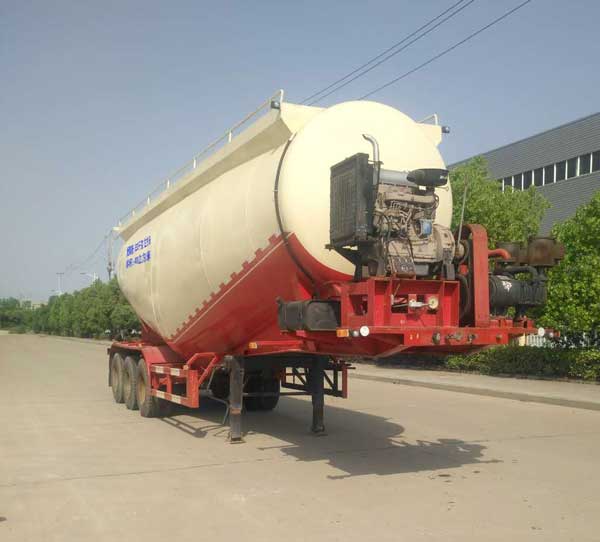 龙星汇牌10米32.2吨3轴中密度粉粒物料运输半挂车(HLV9404GFL)