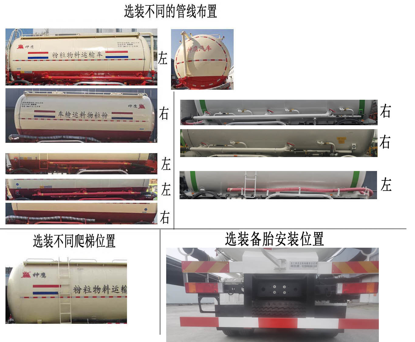 神鹰牌YG5310GFLA10C低密度粉粒物料运输车公告图片
