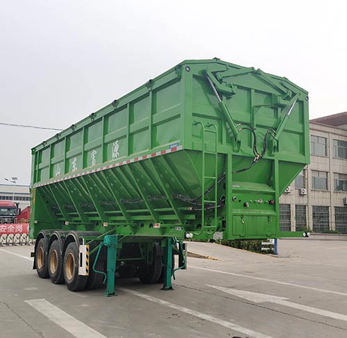 鲁玺牌10米32.3吨3轴散装粮食运输半挂车(LXP9400ZLS)
