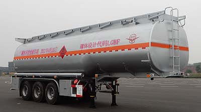 远达牌10.5米30.5吨3轴易燃液体罐式运输半挂车(SCZ9400GRY)