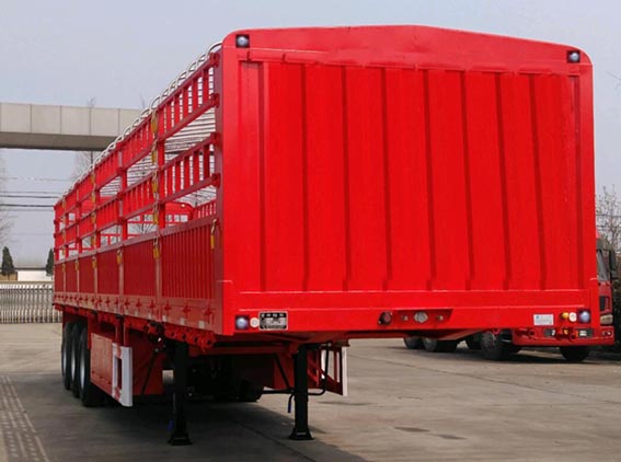国世华邦牌13米33.6吨3轴仓栅式运输半挂车(XHB9400CCY)