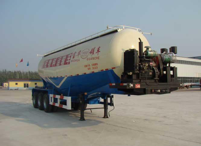 中梁宝华牌10.6米31吨3轴中密度粉粒物料运输半挂车(YDA9400GFL)