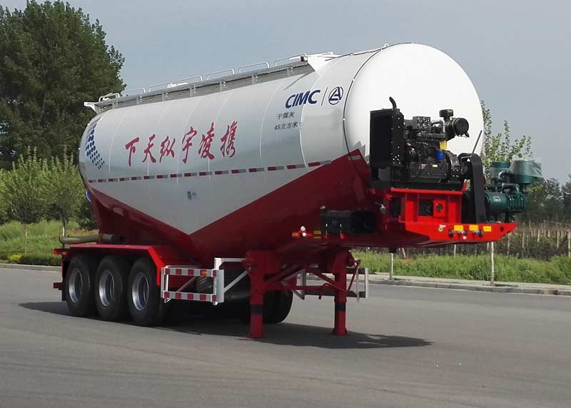 凌宇牌10.6米32吨3轴中密度粉粒物料运输半挂车(CLY9401GFL)