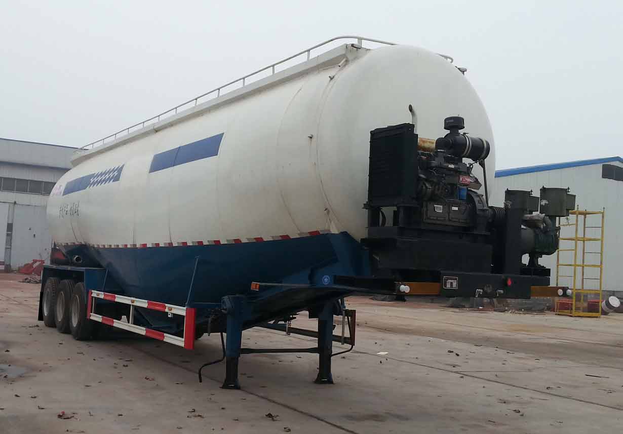 华威翔运牌13米27.8吨3轴低密度粉粒物料运输半挂车(CYX9401GFL)