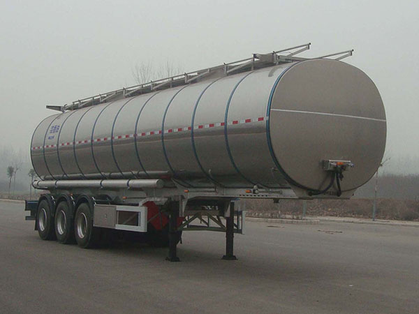 凌宇牌11.5米33.8吨3轴铝合金食用油运输半挂车(CLY9406GSYA)