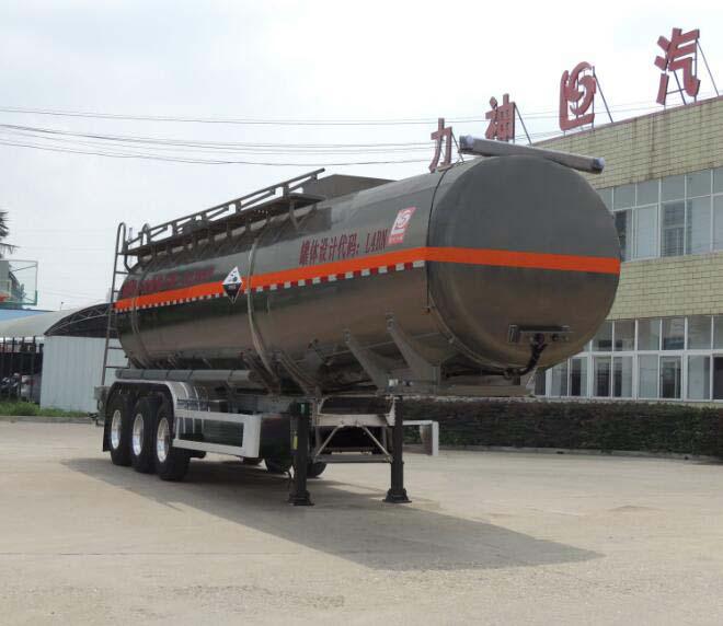 醒狮牌11.3米32吨3轴腐蚀性物品罐式运输半挂车(SLS9405GFWD)