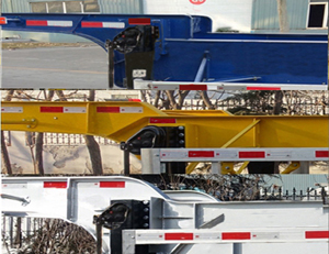 明航牌ZPS9355TJZ铝合金集装箱运输半挂车公告图片