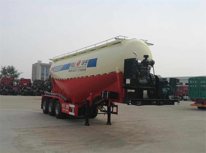 华宇达牌10米32.9吨3轴干拌砂浆运输半挂车(LHY9400GSJ34)