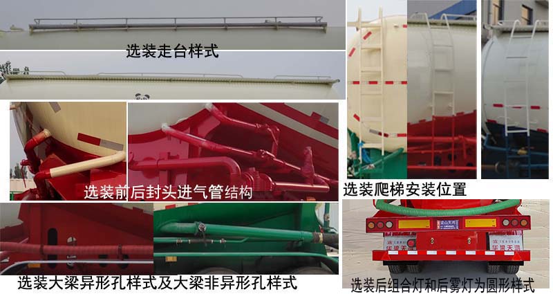 华梁天鸿牌LJN9406GFL低密度粉粒物料运输半挂车公告图片