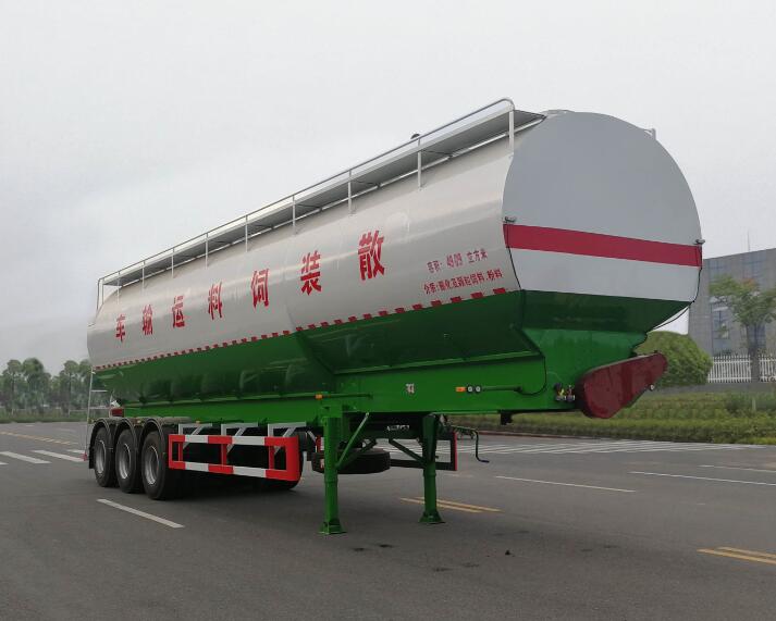 聚尘王牌11米28.6吨3轴散装饲料运输半挂车(HNY9401ZSL)