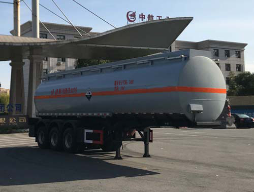 久龙牌10.4米31.5吨3轴腐蚀性物品罐式运输半挂车(ALA9402GFWA)