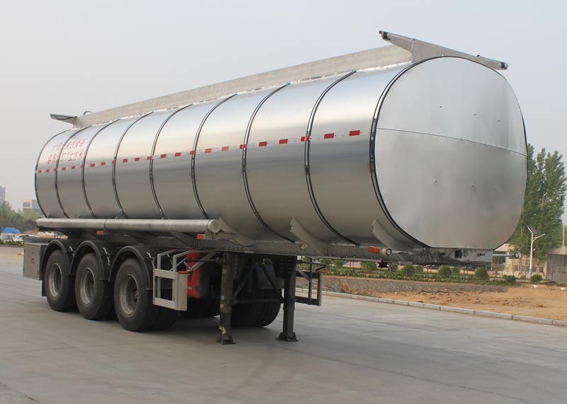 岱阳牌9.1米33.4吨3轴铝合金液态食品运输半挂车(TAG9400GYS)
