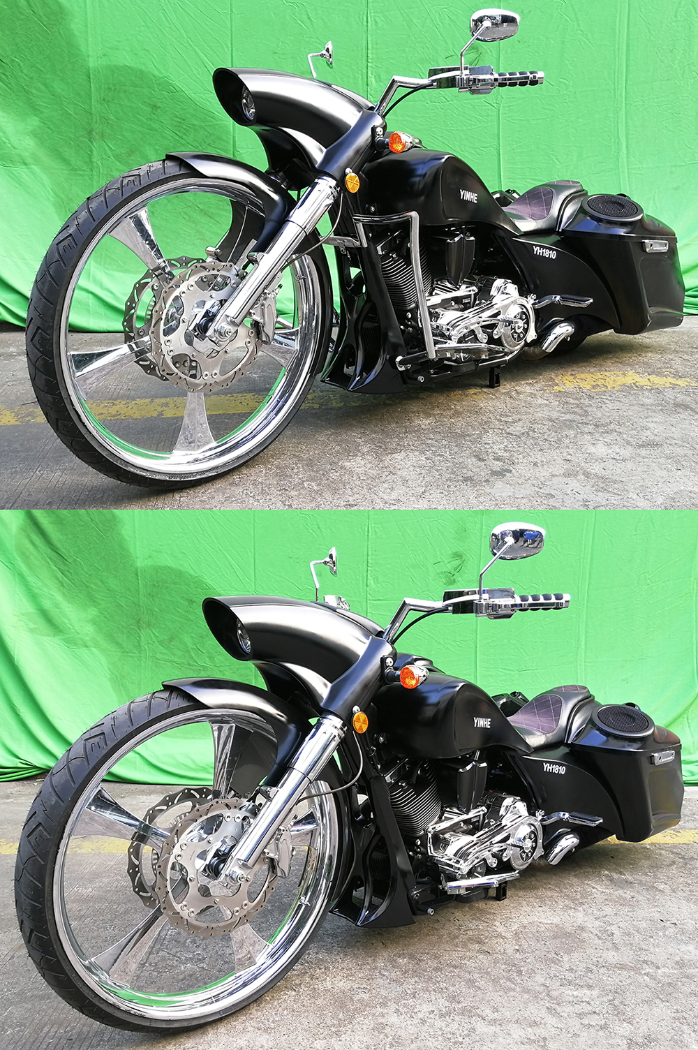 YH1810 银河牌1810CC汽油前盘式后盘式两轮摩托车图片