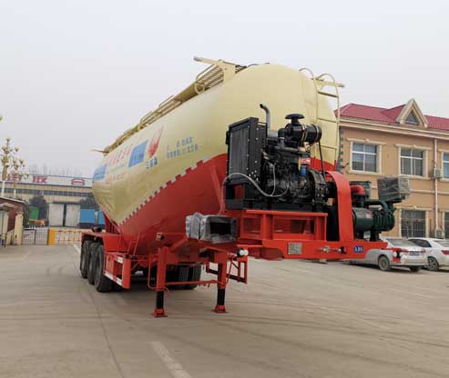 三威牌9.6米33吨3轴中密度粉粒物料运输半挂车(WQY9402GFLA)