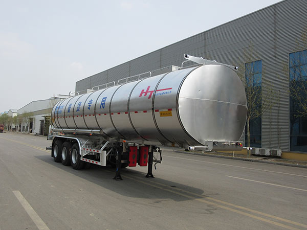 冀宁宏泰牌11.2米33.7吨3轴铝合金液态食品运输半挂车(NHT9401GYS)